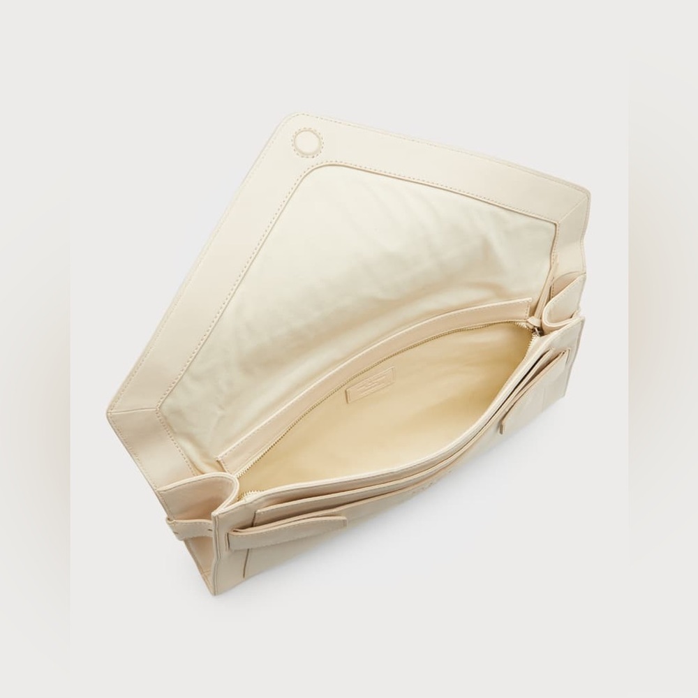 rag & bone Cream Leather Envelope Clutch - Picture 4 of 14